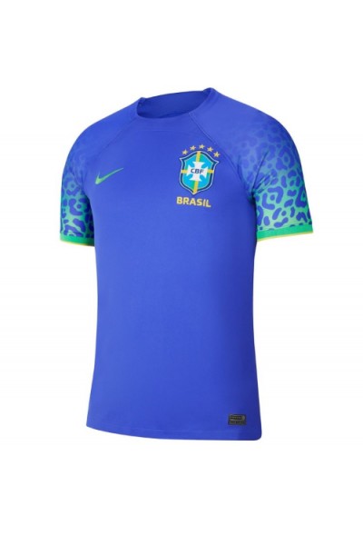 Brazilië Voetbaltruitje Uit tenue WK 2022 Korte Mouw